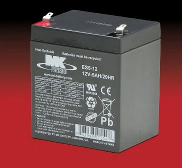 5 Amp Sealed AGM Battery w/F1 Terminals